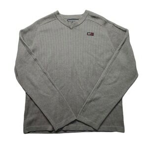 Vintage Abercrombie & Fitch AF92 Sweater Mens XL V-Neck Gray Logo